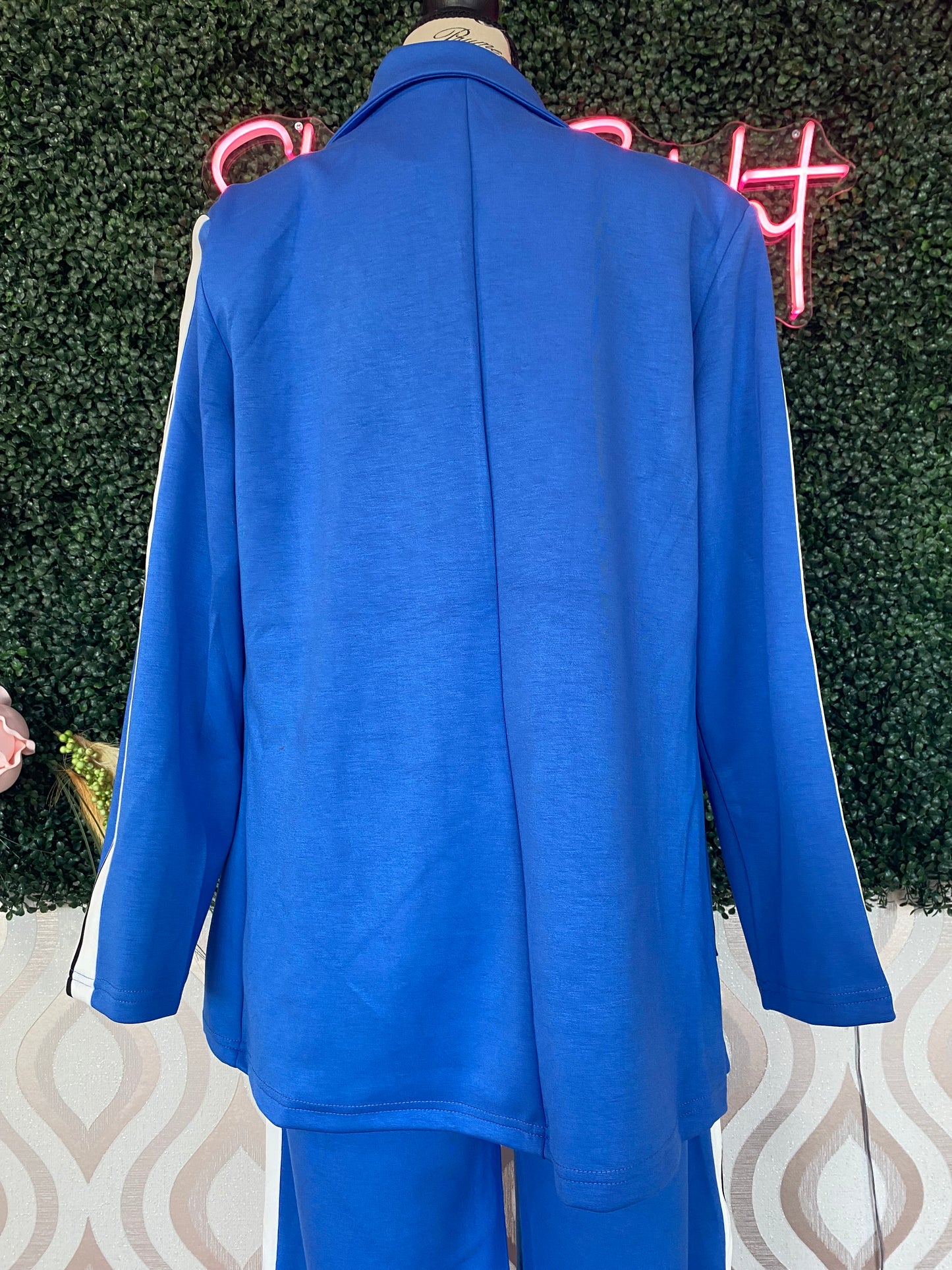 A1394 Blue blazer sweat set