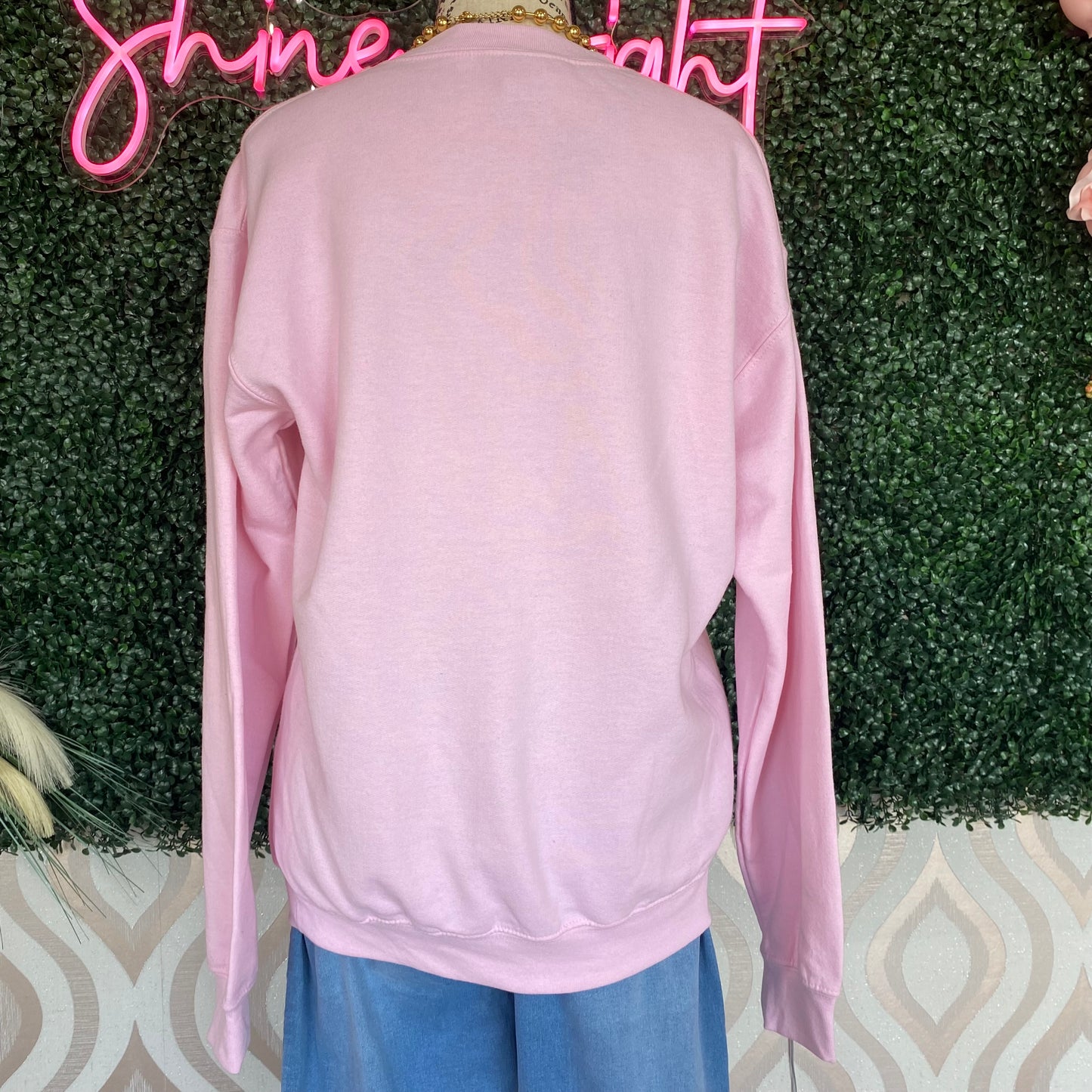 A1128 Pink Dolly Playing Card Sweatshirt