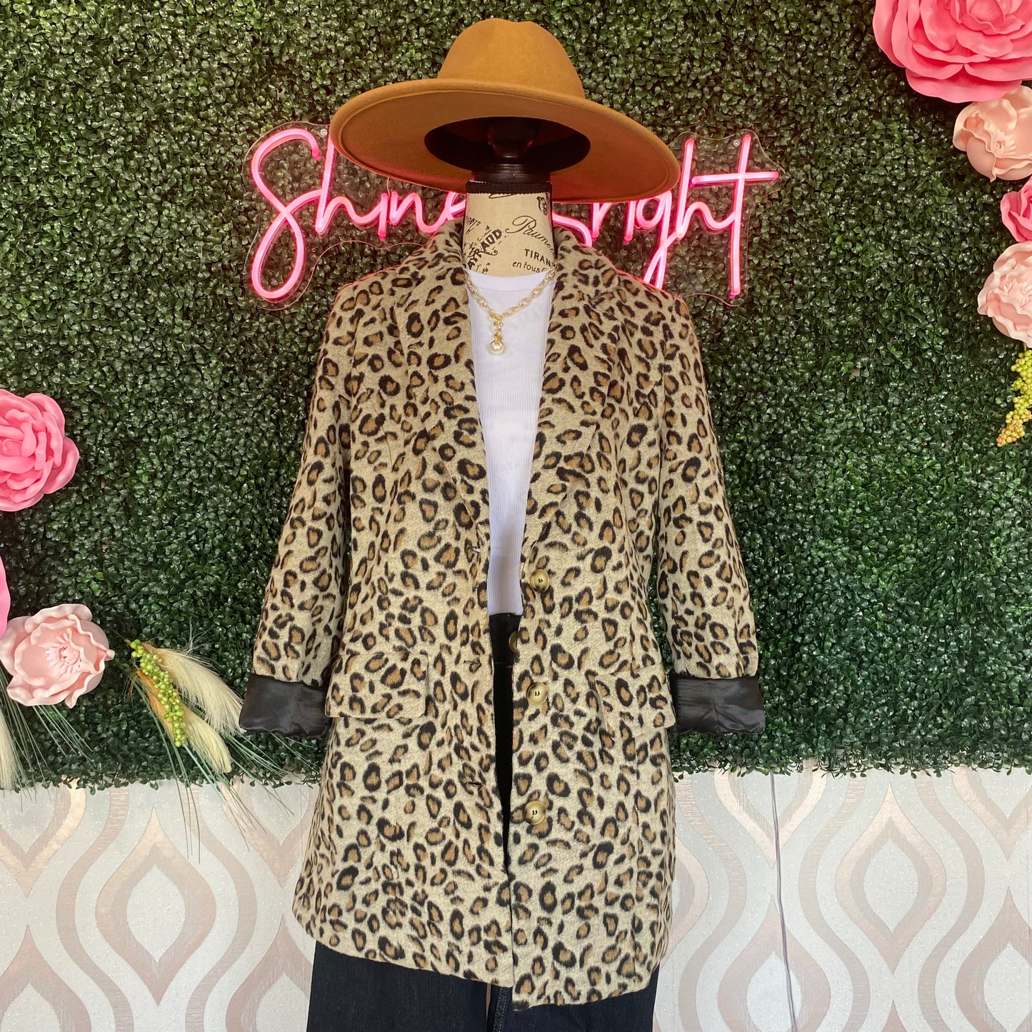 A1368 Cheetah print blazer