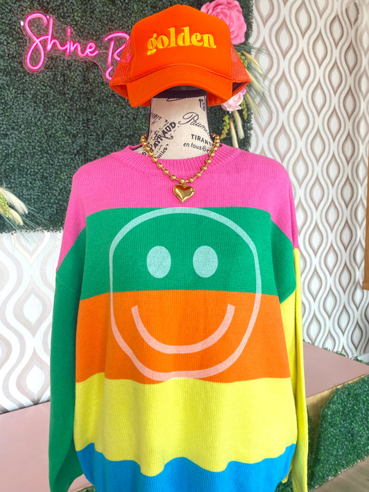 A1346 Multicolor smiley sweater