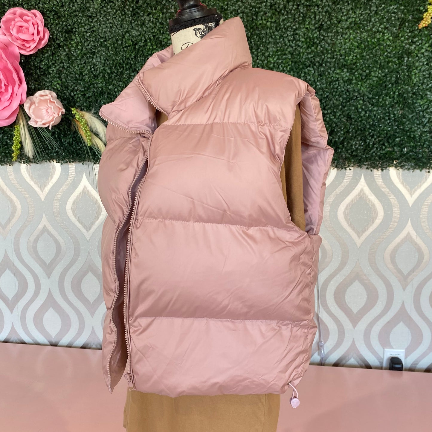 A1191 Pink Puffer Vest