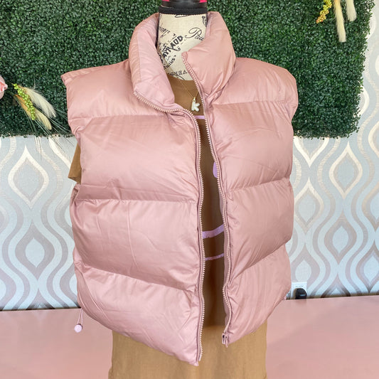 A1191 Pink Puffer Vest