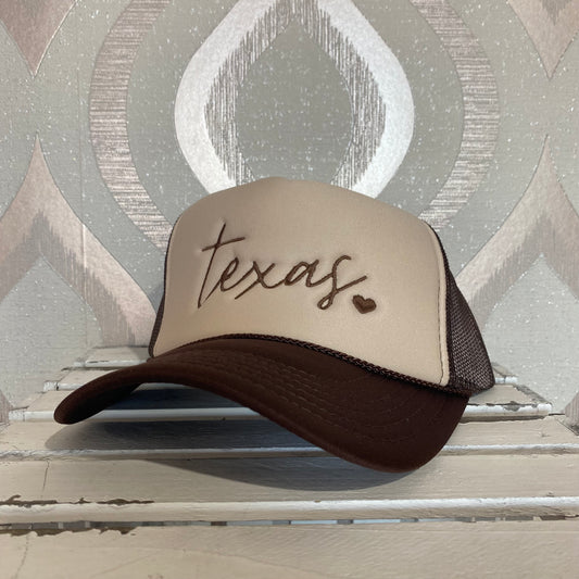 H112 Brown "Texas" trucker hat