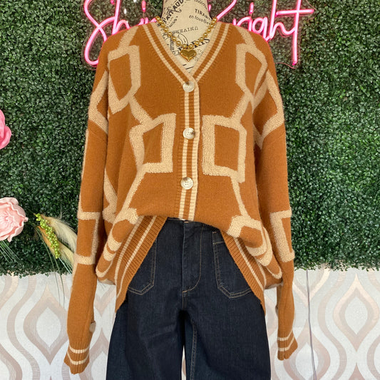 A1294 Tan Cardigan