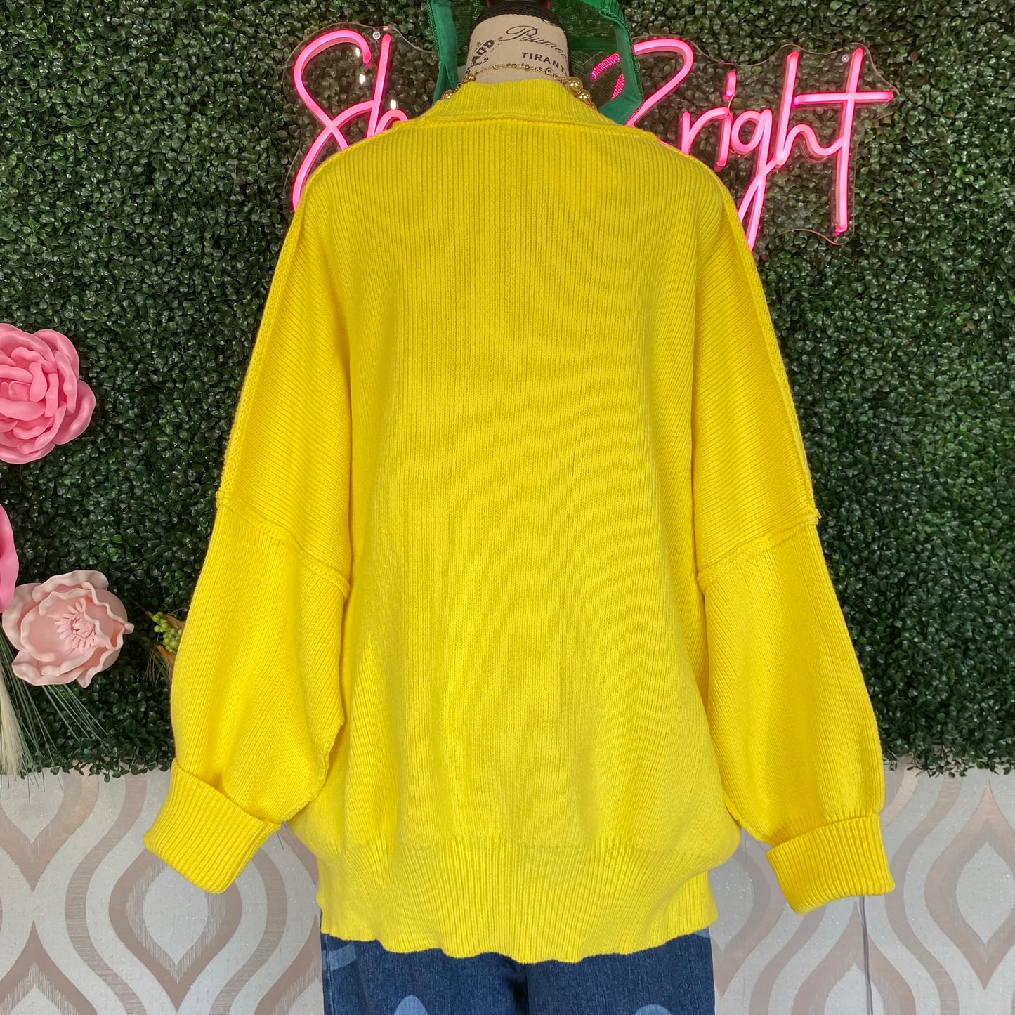 A1300 Pineapple Yellow Cozy Sweater